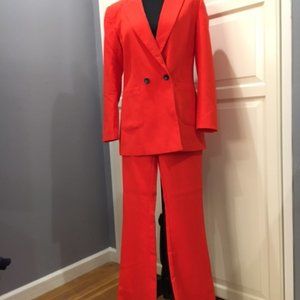 Y.A.S. Suit Set (Blazer and Pants) Orange, Size Small